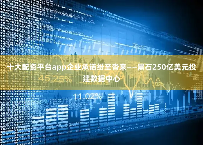 十大配资平台app企业承诺纷至沓来——黑石250亿美元投建数据中心